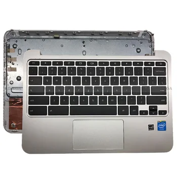 

Original For HP Chromebook 11 G3 G4 Laptop Palmrest Upper Case with keyboardkeyboard Touchpad Silver 788639-001