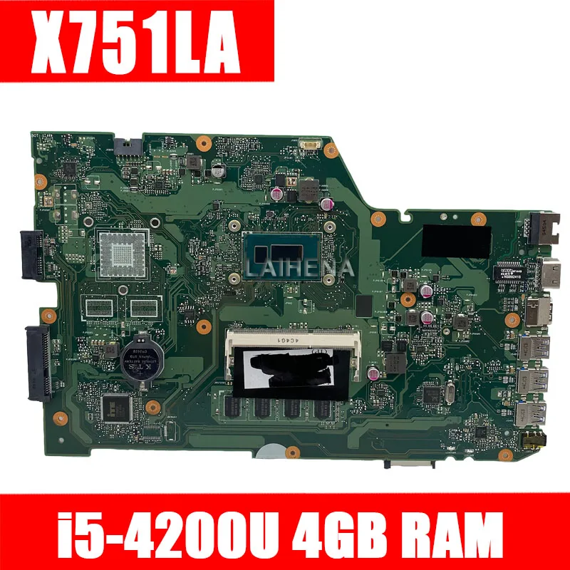 

X751LA Motherboard I5-4200 REV2.0 For ASUS X751LN X751LK X751LAB R752L R752LD R752LN Laptop motherboard X751LD Mainboard