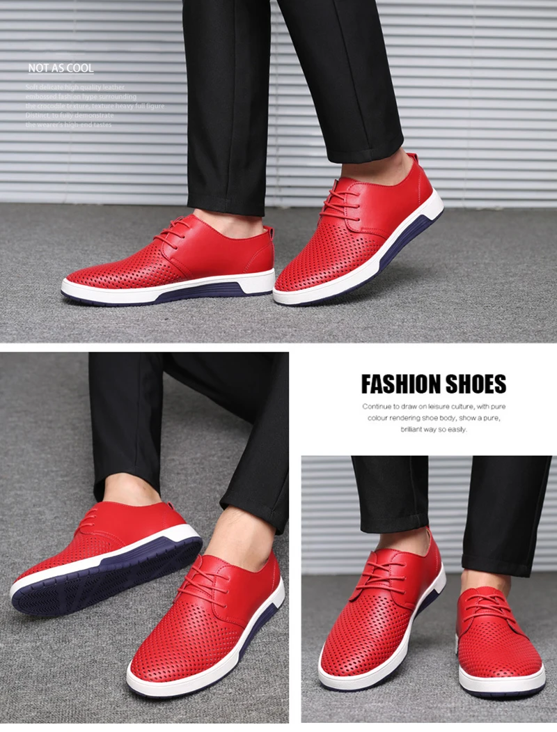 Merkmak Brand New Summer Breathable Men Leather Casual Shoes Plus Velvet Warm Winter FLats Fashion Lace-up Big Size Walking Shoe