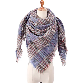 

Luxury Brand Scarf Women Cashmere Scarves Plaid Scarf Top Triangle Scarfs for Ladies Warm Soft Winter Shawls and Wraps