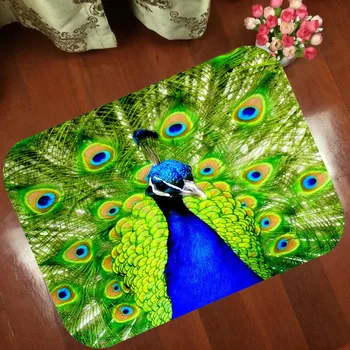 

Floor Mats Anti Slip Mat Cartoon Peacock Comic Printed Pattern Carpet Rug for Bathroom Door Living Room free shipping