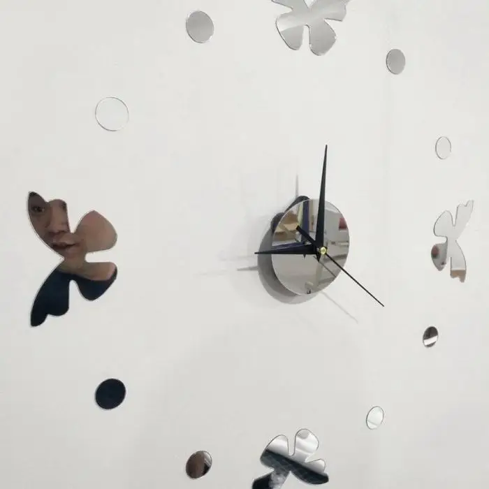 Бабочка детская комната мультфильм немой настенные часы «сделай сам» заказанных декоративных настенных час Спальня украшения для офиса дома 669