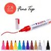 12 colors set Waterproof Car Tyre Tire Tread Rubber Metal Permanent Paint Marker pen Graffti Oily Marker pen Stationery Supplies ► Photo 3/6