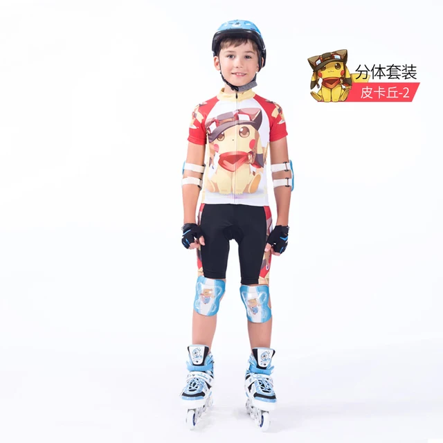 US $25.13 Kids Team Outdoor Sports Roller Skating Breathable Set MTB Clothes Summer Children Balance Bike Jer