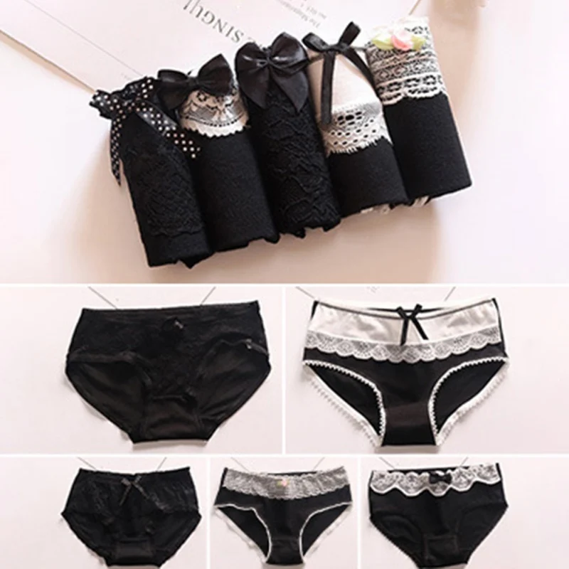 

5pcs/set Plus size Panties hot selling Cotton Women's Cartoon Printing Cute Underwear Calcinha Briefs Sexy Girls lingerie L-XXL