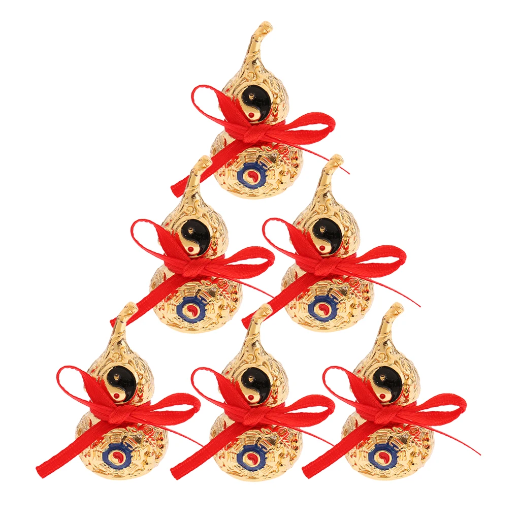 Set Of 6 Chinese Lucky Charms WU Lou, HU LU Pumpkin Bottle Pumpkin Bottle Fortunately