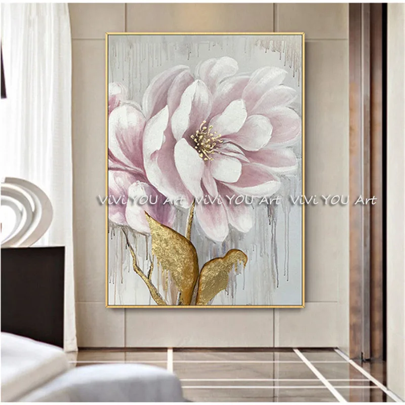 100-Hand-Painted-Abstract-White-Flower-Art-Painting-On-Canvas-Wall-Art-Wall-Adornment-Picture-Painting (3)