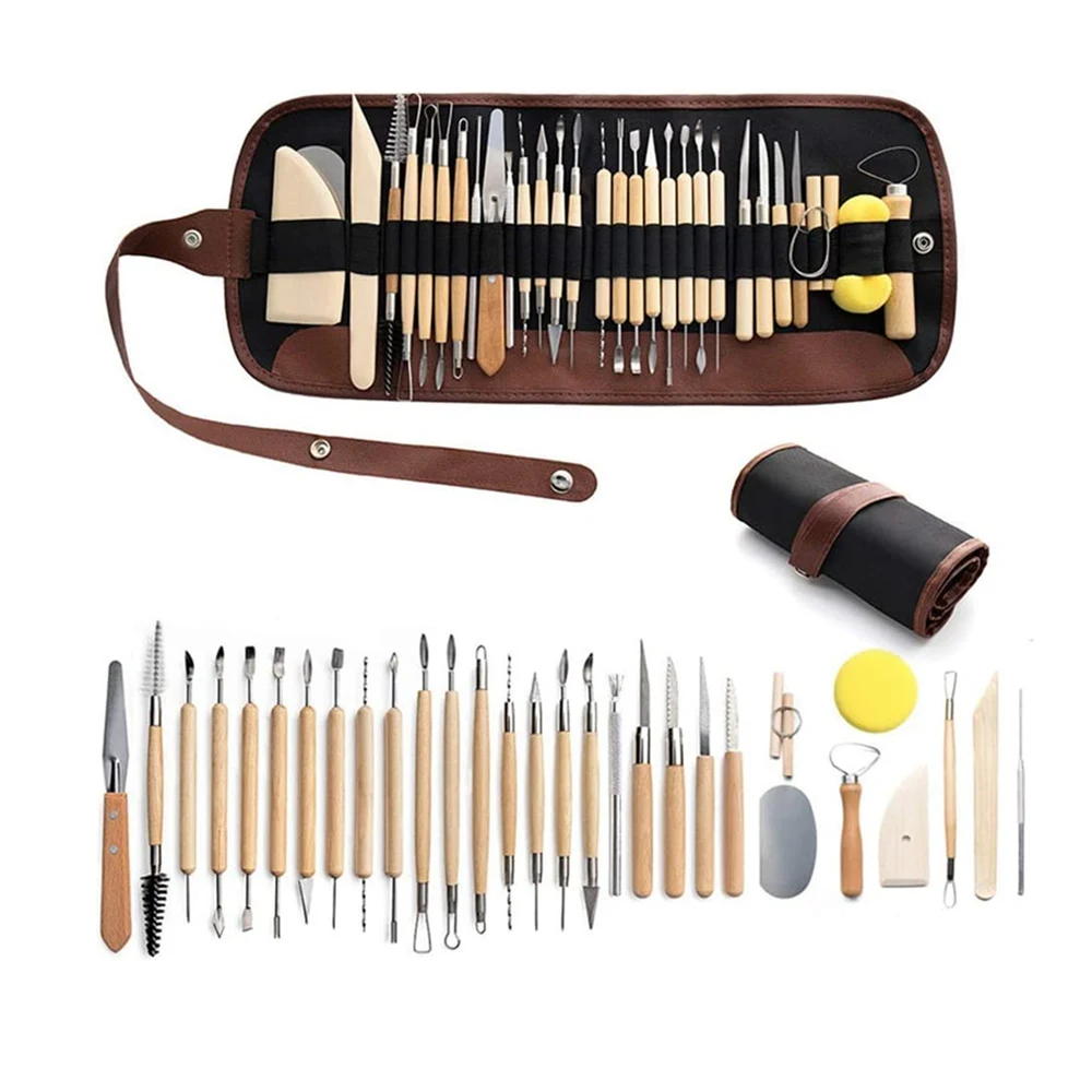 

31pcs/set Polymer Clay Tools Pottery Sculpting Craft Hobby Supplies Kit for Ceramic Diy Design Modeling Smoothing Carving Tool