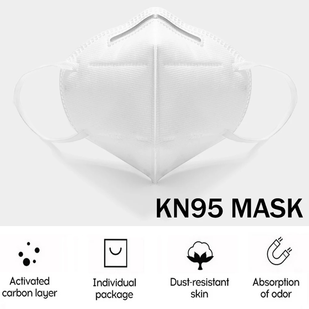 

10PCS N95 Mask CE Certification Mouth Face Mask Dust Anti Infection KN95 Masks PM2.5 Anti-fog Protective Respirator Reusable