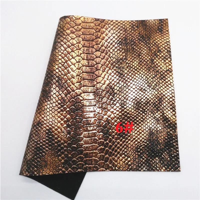 Glitterwishcome 21X29 см A4 размер винил для бантов металлическая змеиная кожа, синтетическая искусственная кожа листы для бантов, GM494A - Цвет: 6