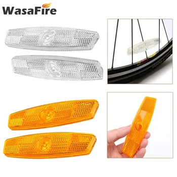 

A Pair of Bicycle Wheel Safety Spoke Reflector Reflective Mounting Clip Safety Warning Bike Light Bicycle Accessories