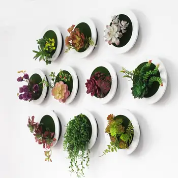 

3D Artificial Flower Succulent Plant Hanging Wall Frame Art Collage Home Decor