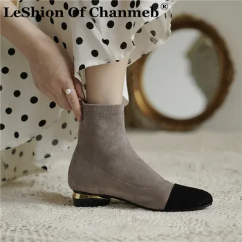 

New Arrival Brand Designer Boots Shoes for Women Mix Multi-color Zipper Short Boots Flock Autumn Winter Big Plus Size 46 13 Shoe