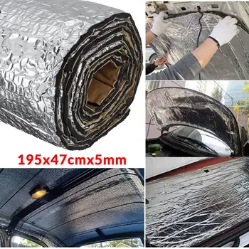 

New 195x4cm 5mm Car Sound Hot Deadener Mat Noise Proof Bonnet Insulation Deadening Hood Engine Firewall Heat Foam Cotton Sticker