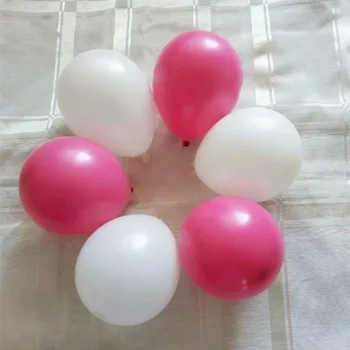 

100pcs / lot5 inch round rose red latex ballon helium wedding air ball decoration balloons birthday party baby shower