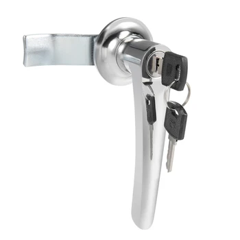 

uxcell 2Pcs Level Handle Cam Lock L Shape with W Keys Zinc Alloy Chrome Plated 115mm Length for Cabinet Door File Cabinets