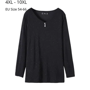 

Plus Size 10XL 8XL 6XL Women Long Sleeve Tshirt Femme 2020 New Style V Neck Slim Tops Spring Autumn Casual T Shirts For Mujers