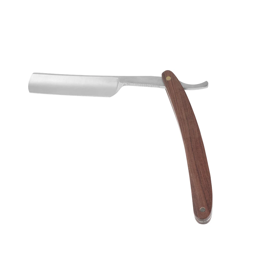 

Stainless Steel Blade Straight Razor Wooden Handle Folding Men's Shaving Razor Edge Shaver Barber Safety Razor Knife Shaving