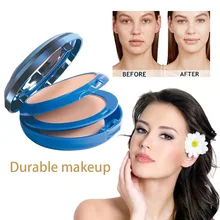 Макияж пудра для лица Хайлайтер с эффектом загара Мерцающая палитра контурная косметика для контроля жирности косметика для лица прессованная пудра со спонжем