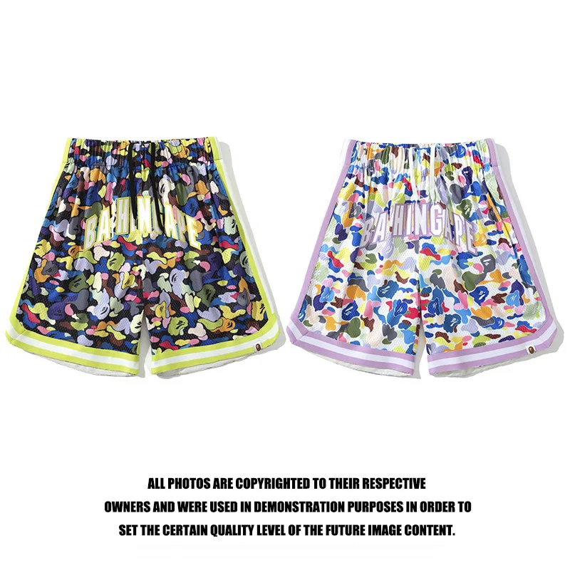 Модные шорты BAPE японские уличные брендовые высококачественные повседневные с