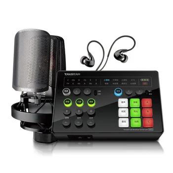 

Takstar MX1 Set Live Broadcast Sound Card Set use on for Cell phone/iPad/PC for karaoke entertainment live broadcast recording