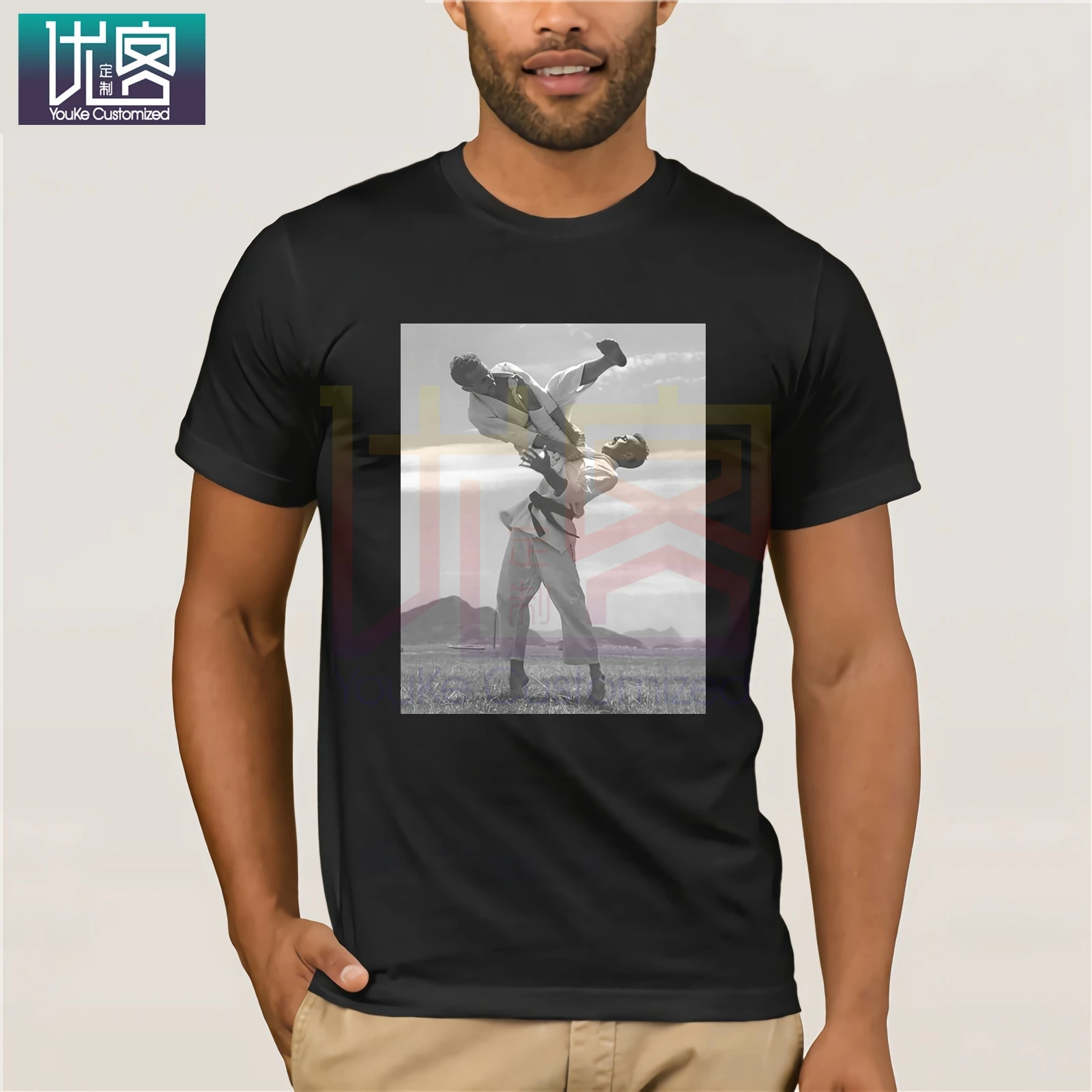 Свободные черные мужские футболки Homme Футболки Carlos Helio Gracie Flying Armbar футболка