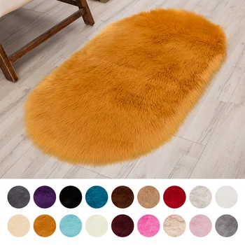 

oval Home Bath Mat Non-slip Bathroom Carpet Soft Fur Wool Carpet Rug Mat Kitchen Toilet Floor Decor 40-180cm B