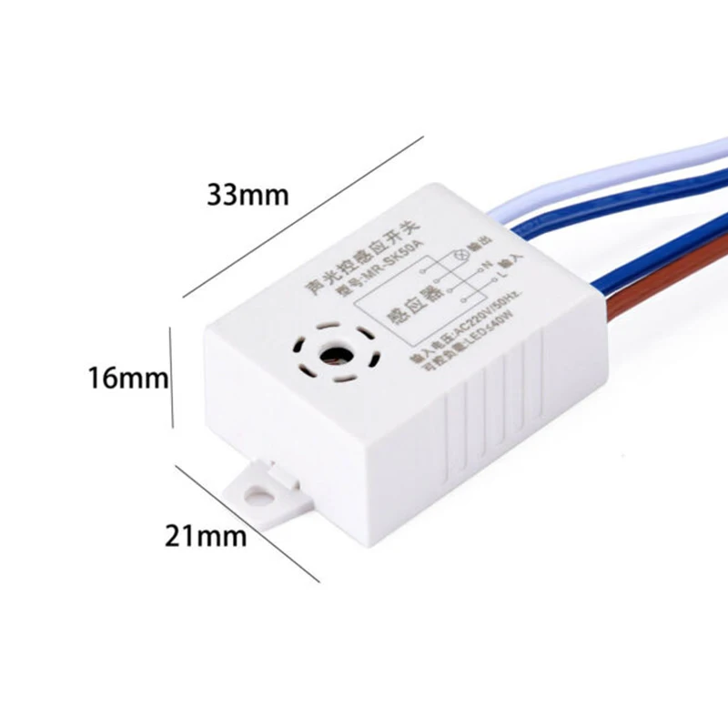 Rilevatore di moduli 220V accensione automatica interruttore della luce del  sensore vocale del suono intelligente da utilizzare nell'interruttore della  scala del magazzino del bagno del corridoio Acc