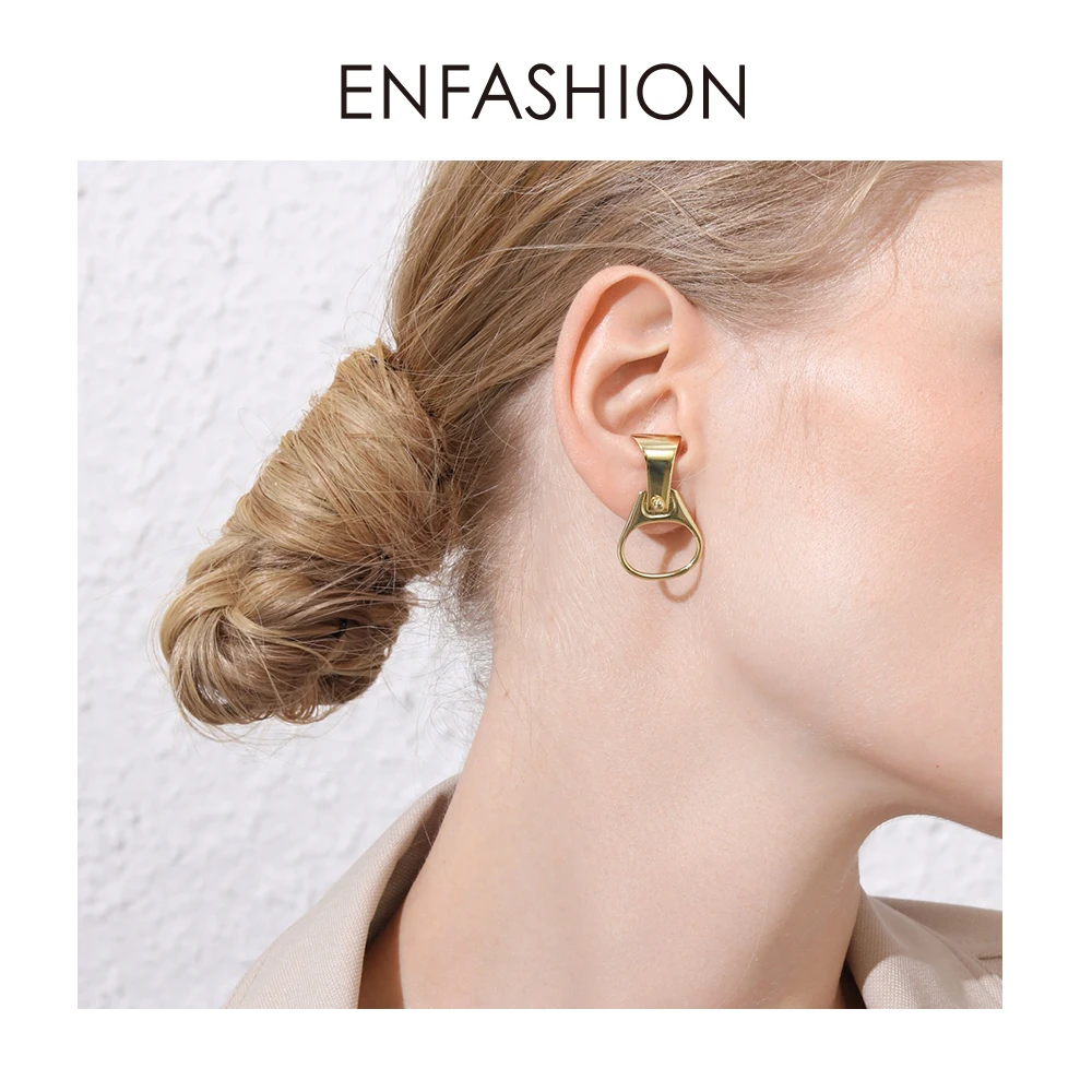 ENFASHION панк Can-кольцо, серьги со шпилькой, для Для женщин Золотой Цвет заявление шпильки серьги Модные украшения подарки Kolczyki EC191076