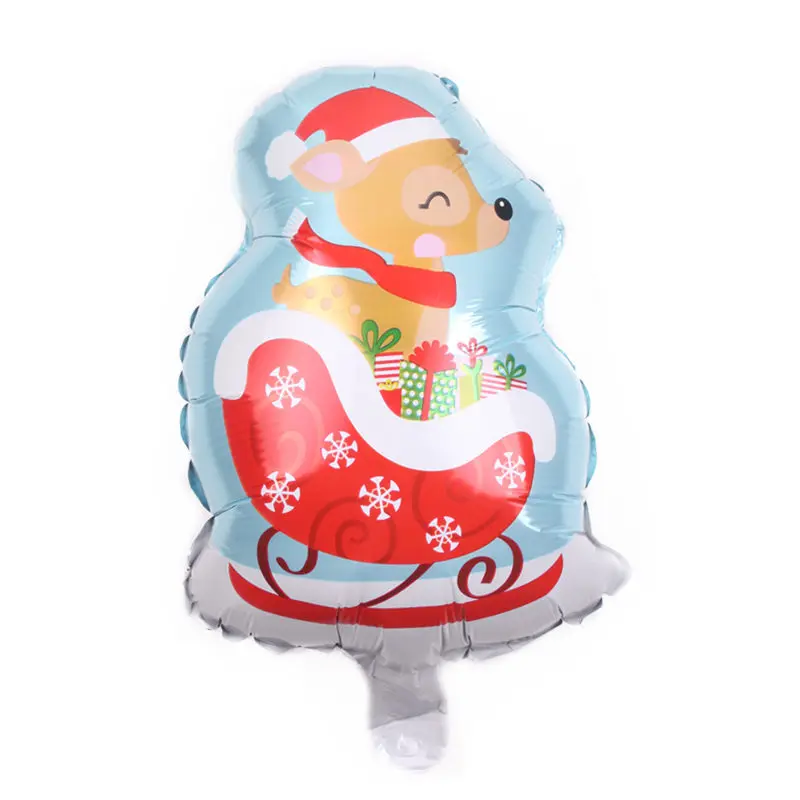 Self-sealing Mini Christmas Tree Santa Claus Snowman Balloons Christmas Party Foil Balloon Holiday Decoration High Quality Toys - Цвет: B -1Pcs