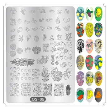 

1PC** Designer Inspired Nail Stamping Plate Flower/Geometry /Animals/Summer Fruit DIY Nail Designs Manicure Tools Nail Stamp
