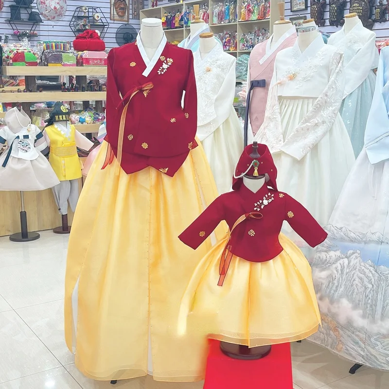 

День рождения Hanbok высокое качество мать и дочь родитель-ребенок Hanbok дочь Hanbok мать Hanbok