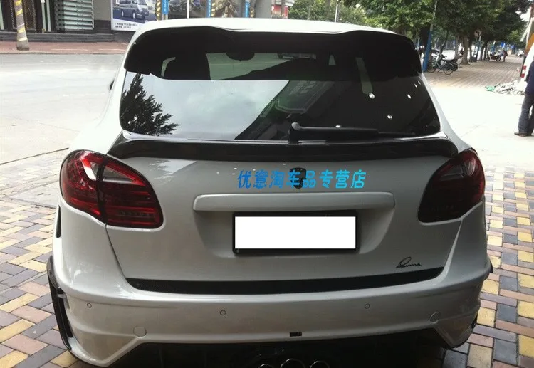 Подходит для Porsche Cayenne 11-14 карбоновое волокно задний спойлер заднее крыло хвост