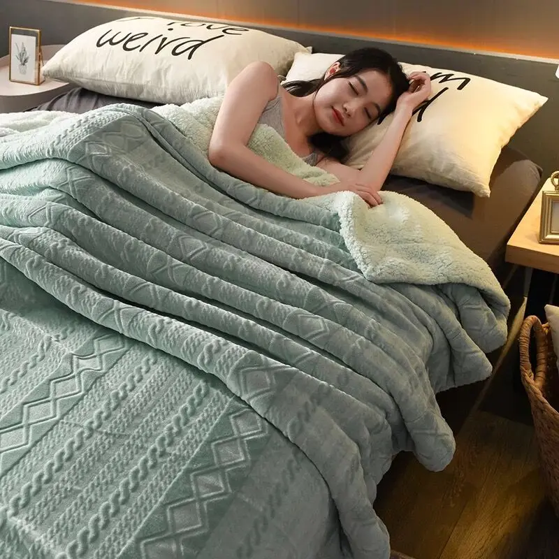 Carved Velvet Quilts Bedding Soft Fur Comforters Throw On Sofa Bed Plane Travel Blanket Printed Bedspread Cotton Duvet Cover Blankets Aliexpress