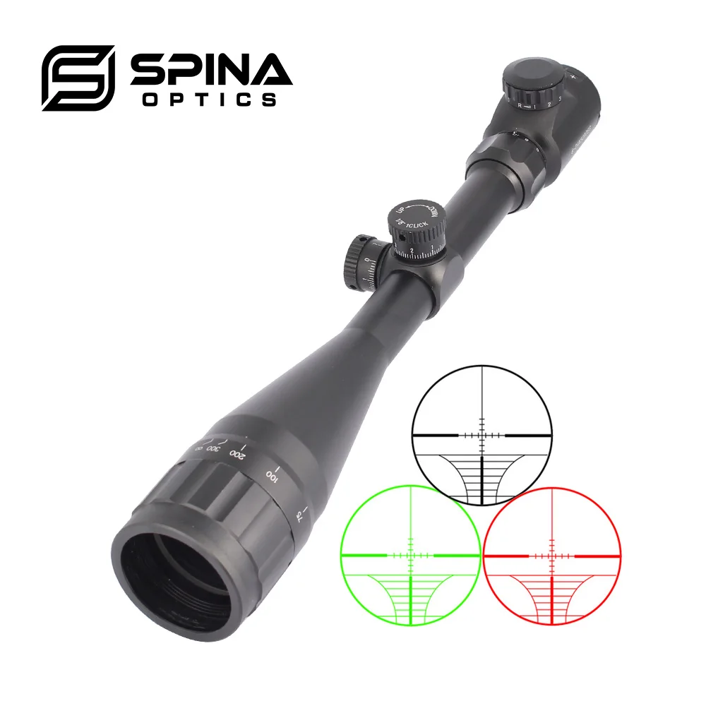 6-24x50 AOE Riflescope Red Green illuminated Rifle Scope Crossbow Reticle Optical Sight for hunting with 11mm or 20mm mounts