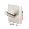 WALFOS 3M Self Adhesive Wall Door Back Hooks Heavy Duty Stainless Steel Clothes Hanger Bathroom Kitchen Towel Rustproof Hook 6