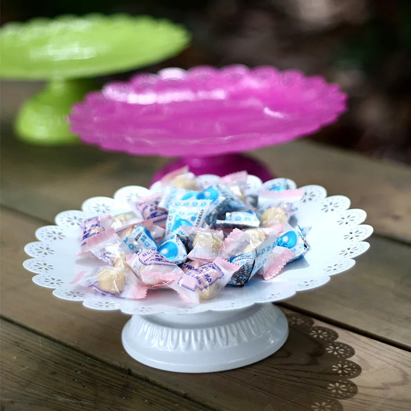 

Gentle Times Creative Candy Dish Three-Color European Style Iron Art High Base Fruit Plate Teapoy Table Living Room Wedding Drie