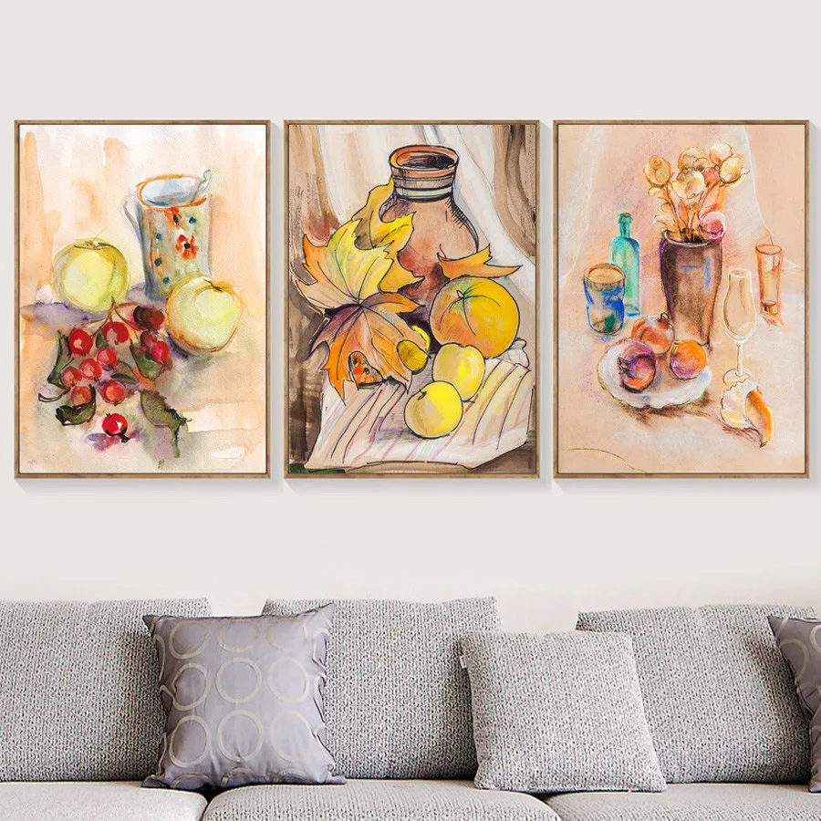Apple Orange Fruit 5d diamond painting rhinestone 3 pieces Diy 5d diamond embroidery full square round drill cross stitch mosaic_副本