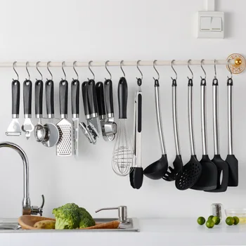 

Multi-functional Kitchen Gadgets Cooking Silicone Kitchenware Spatula Bottle Opener 16-piece Set