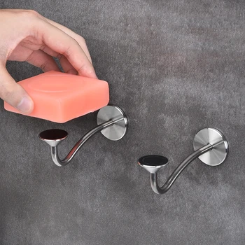 

Magnetic Soap Holder Practical Waterproof Stainless Steel Wall Mounted Storage Rack Dish for Homes Hotels Toilets Storing Soap