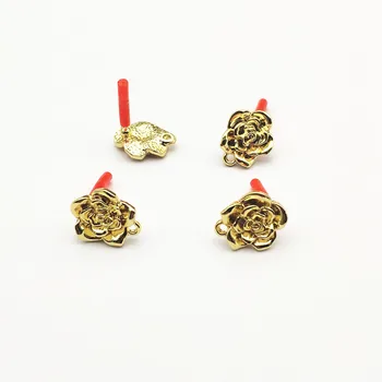 

New arrival! 15x13mm 50pcs Zinc Alloy Flower Ear stud for Hand Made Earring DIY parts,Jewelry Accessories Findings & Component