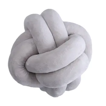 

1pcs Baby Bed Bumper Knot Ball Long Handmade Knotted Braid Weaving Plush Baby Crib Protector Infant Knot Pillow Room Decor
