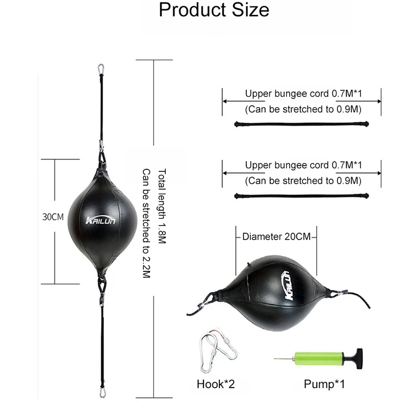 Pu Leather Punching Ball Pear Boxing Bag Reflex Speed Balls Muay Thai Fitness Training Double End Boxing Speed Ball Adults Kids