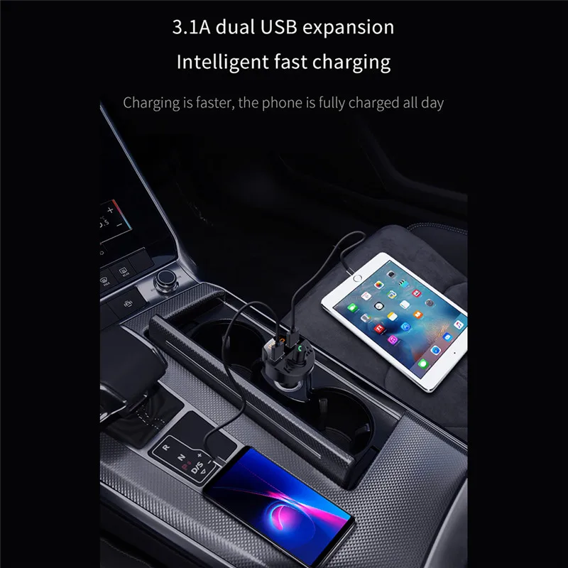 Lovebay Bluetooth 5,0 FM передатчик автомобильный комплект громкой связи беспроводной аудио MP3 плеер TF карта двойной USB 3.1A быстрое зарядное устройство автомобильный адаптер