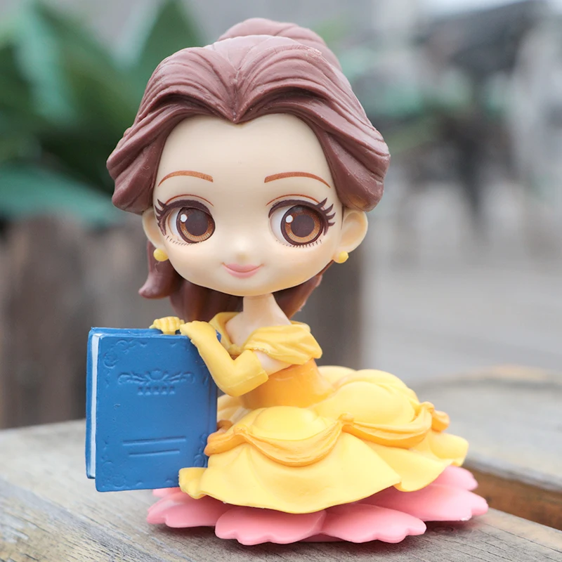 Kawaii Beauty and the Beast Belle Action Figure Model Anime Mini Decoration Collection Figurine Toy model for kid girl gift