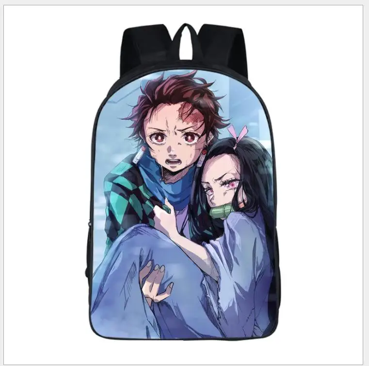Рюкзак Kimetsu no Yaiba для девочек-подростков; школьная сумка для книг; дорожная сумка для студентов; Mochilas; 16 дюймов - Цвет: as pictures