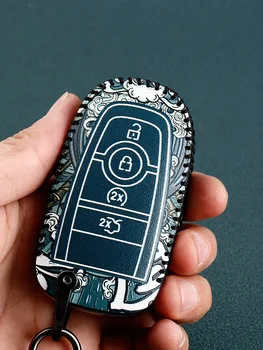 

Leather Car Key Case Remote Cover Protect for Ford Focus MK3 Fusion 3 Mondeo MK4 Ranger Kuga Fiesta Mustang Explorer Accessories