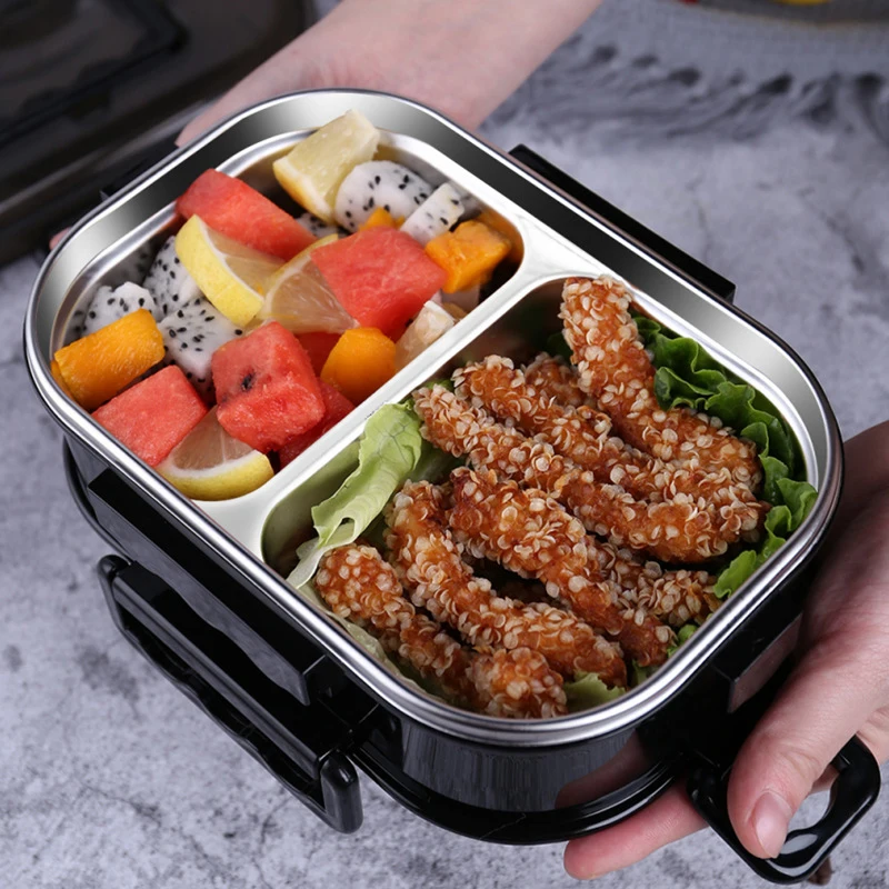 Bento Ланч-бокс контейнеры для готовки еды герметичность 2 отсека разделенный контейнер для хранения еды коробки для детей и взрослых