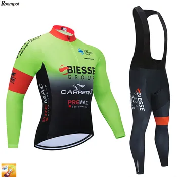 

2020 Men Green Bicycle Clothing Set Spring Pro Team Long Sleeve Cycling Set Bike Jersey Ropa Maillot Ciclismo Cycling Clothing
