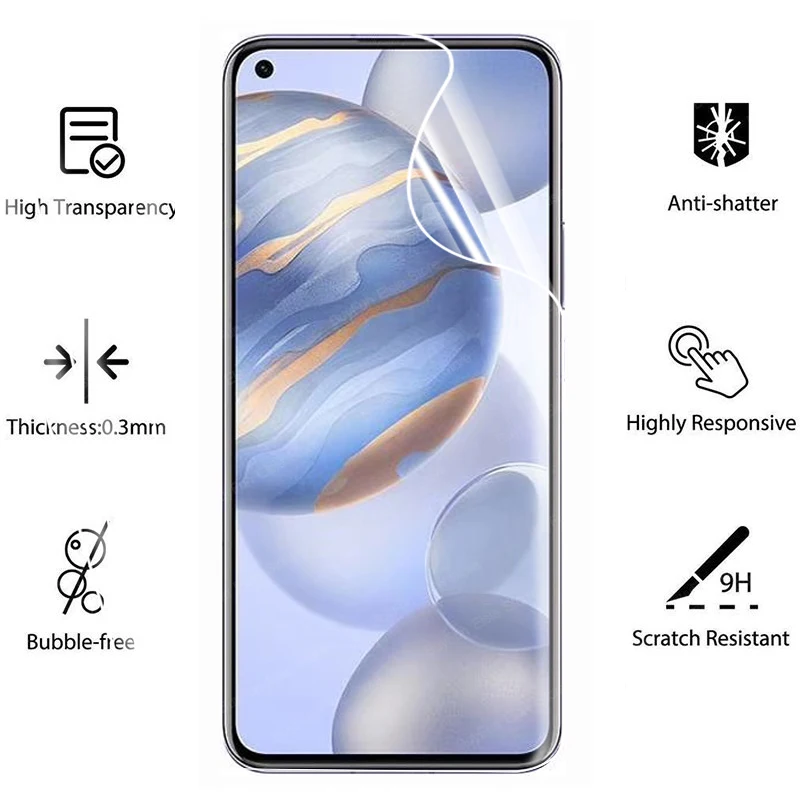 phone protector 4 Trong 1 Hydrogel Cho Huawei Honor 30 Tấm Bảo Vệ Màn Hình Bảo Vệ Cho Danh Dự 30 V30 30 Pro Plus Pro + An Toàn Không Kính mobile protector